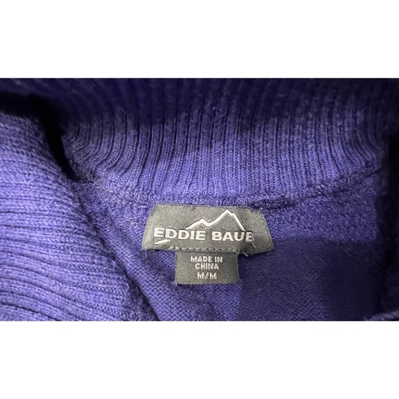 Eddie Bauer Purple Half Zip Sweater Pullover Size M - Picture 4 of 6